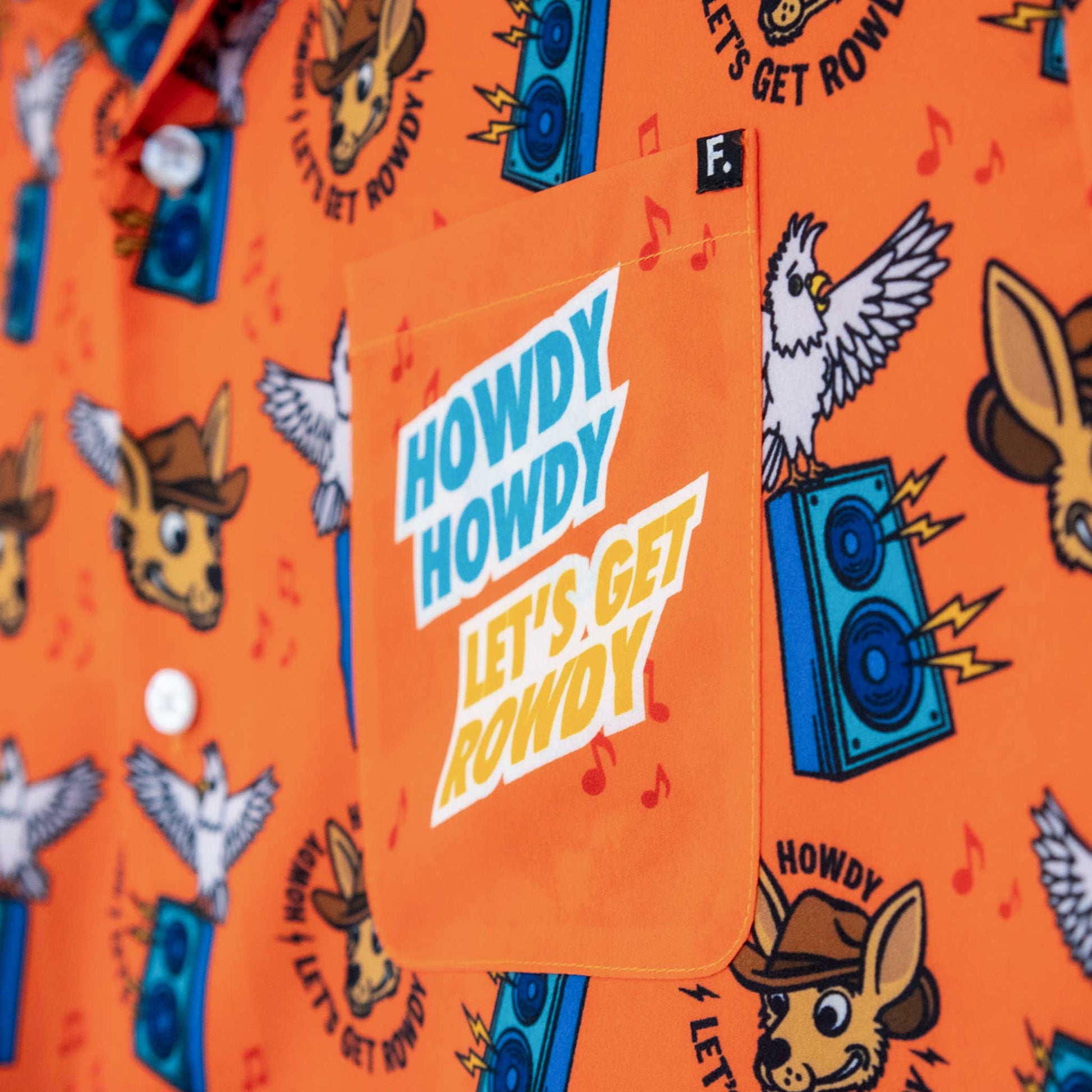 Howdy Howdy Lets Get Rowdy_Hawaiian Party Shirt_Pocket Tag2