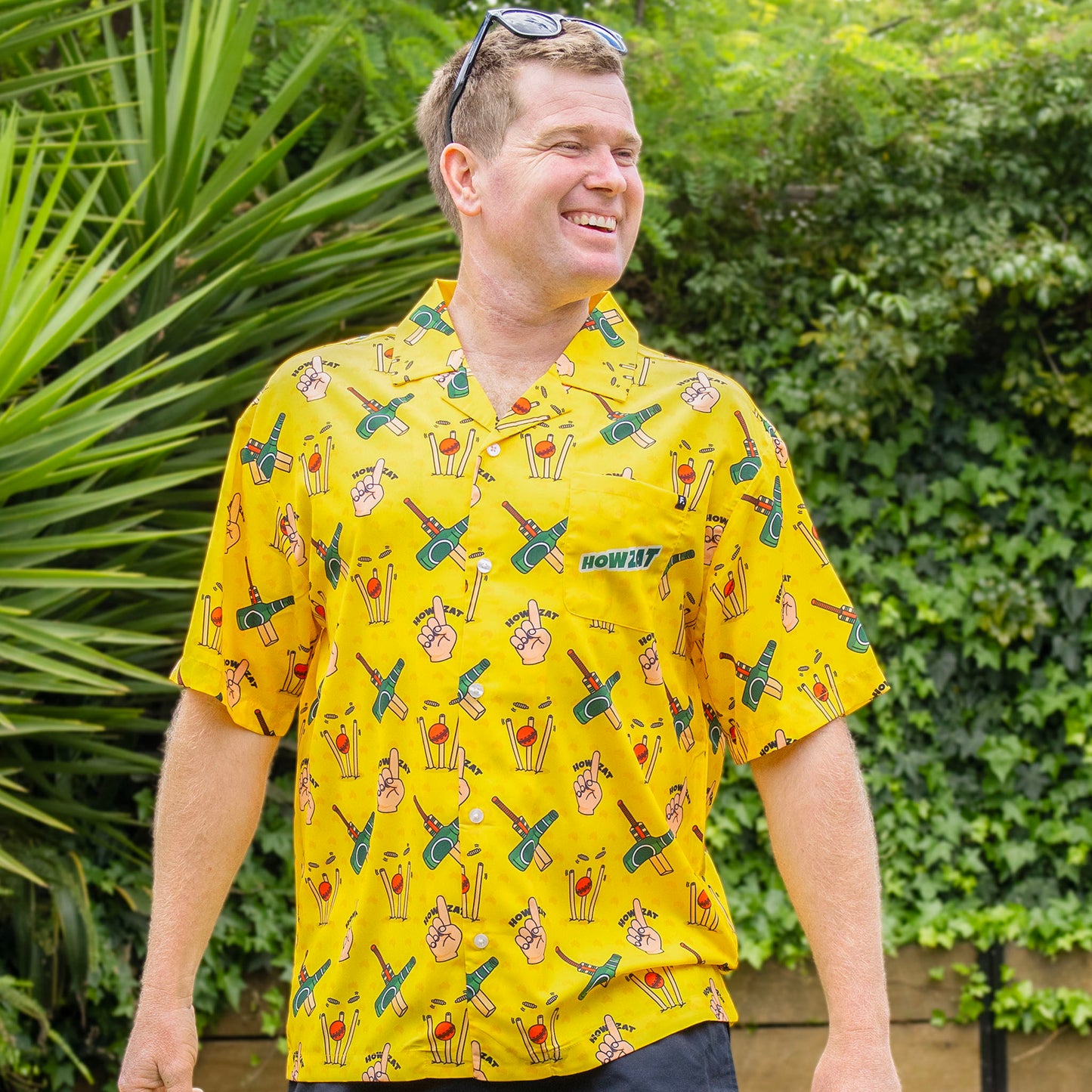 Howzat Aussie Cricket Shirt - Yellow